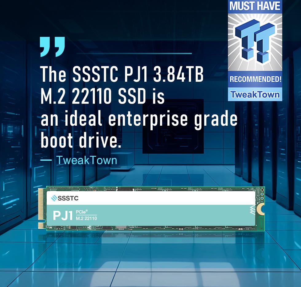 建兴储存科技PJ1获TweakTown「MUST HAVE」大奖——企业级SSD启动盘首选